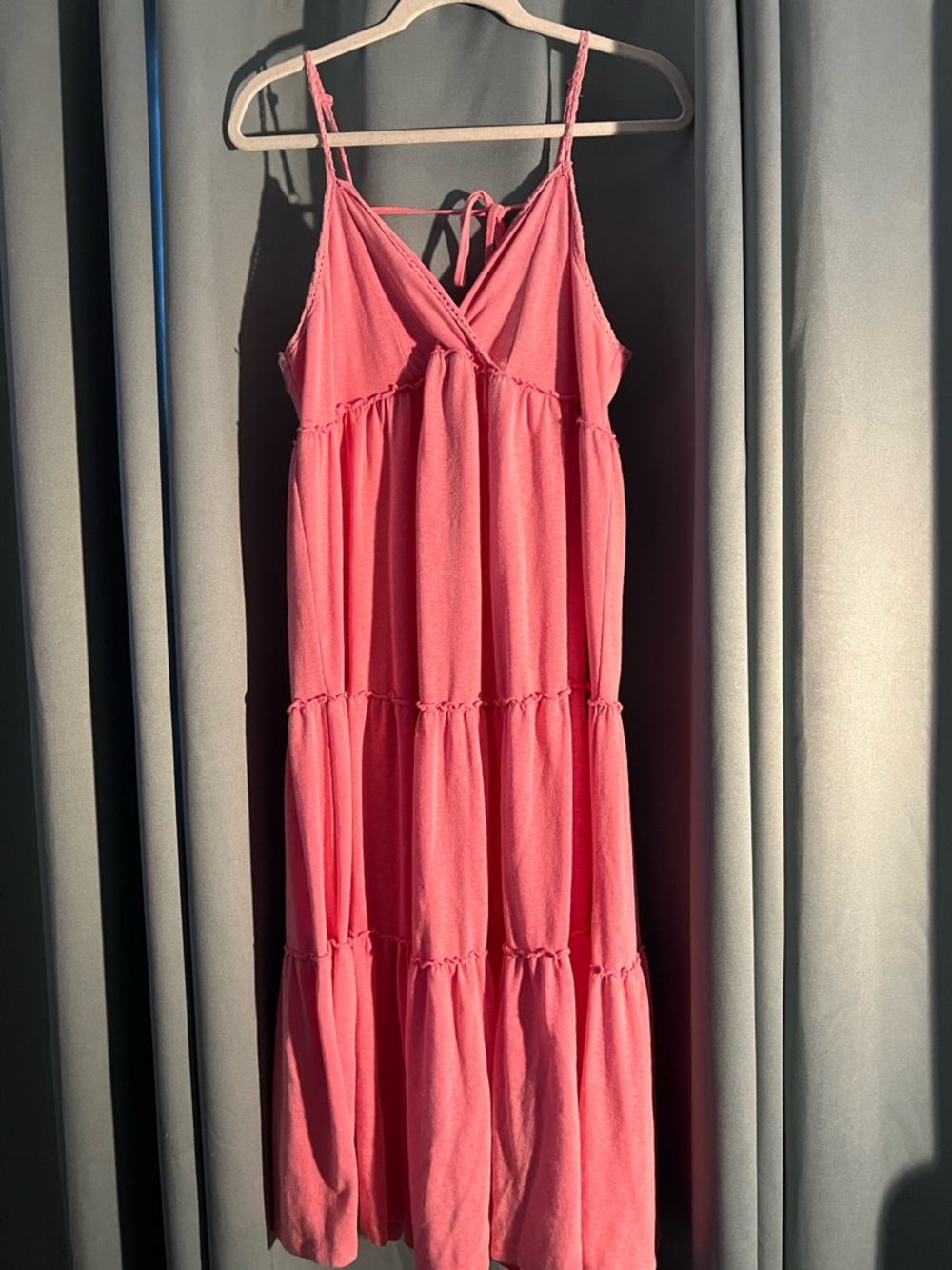 white birch Bright Pink Women's Knit Strappy Sundress L XL